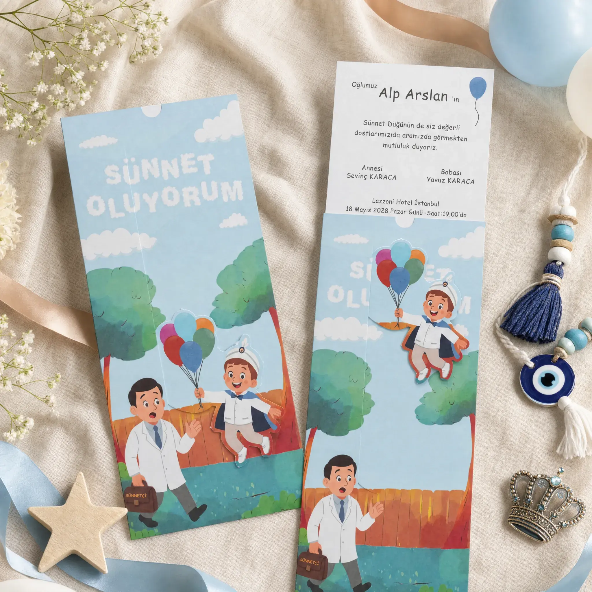 Balonlu sünnet davetiyesi