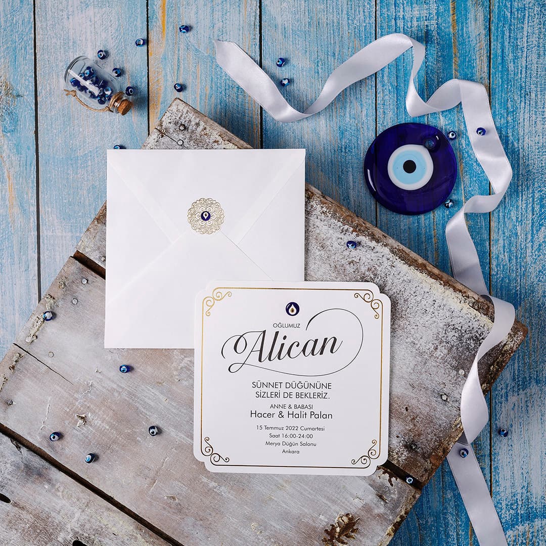 Kraft vintage tasarim sünnet davetiyesi