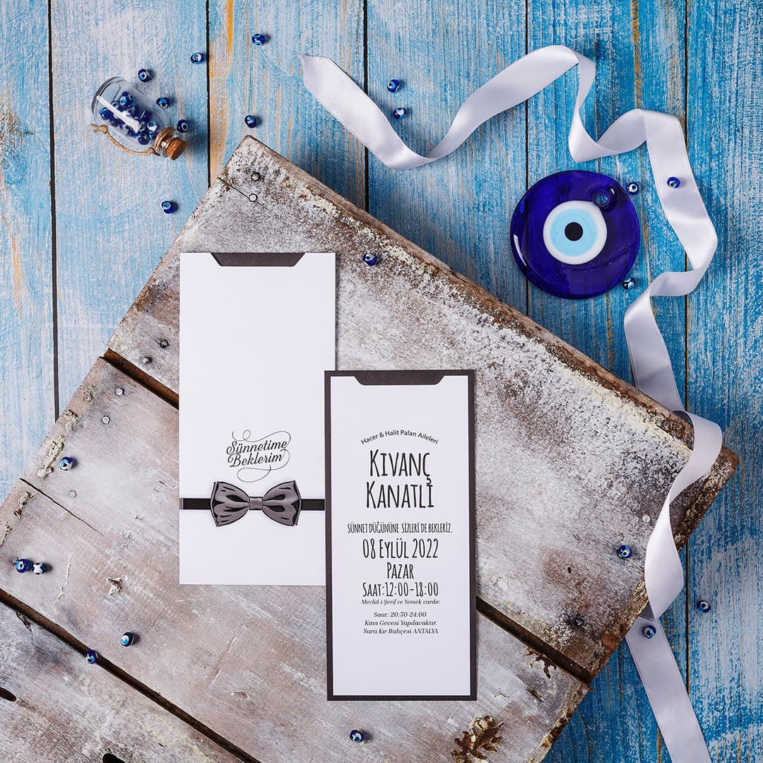 Muzisyen cocuk figürleri sünnet davetiyesi