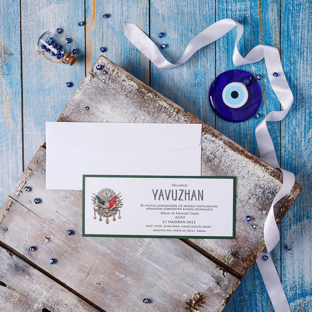 Kral tacı parlak model sünnet davetiyesi