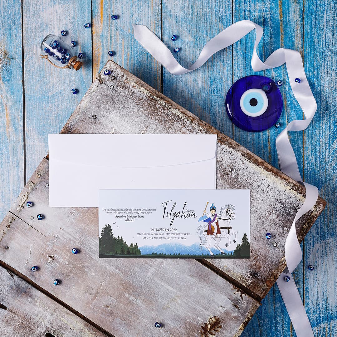 Ucan balonlar ve bulutlar sünnet davetiyesi