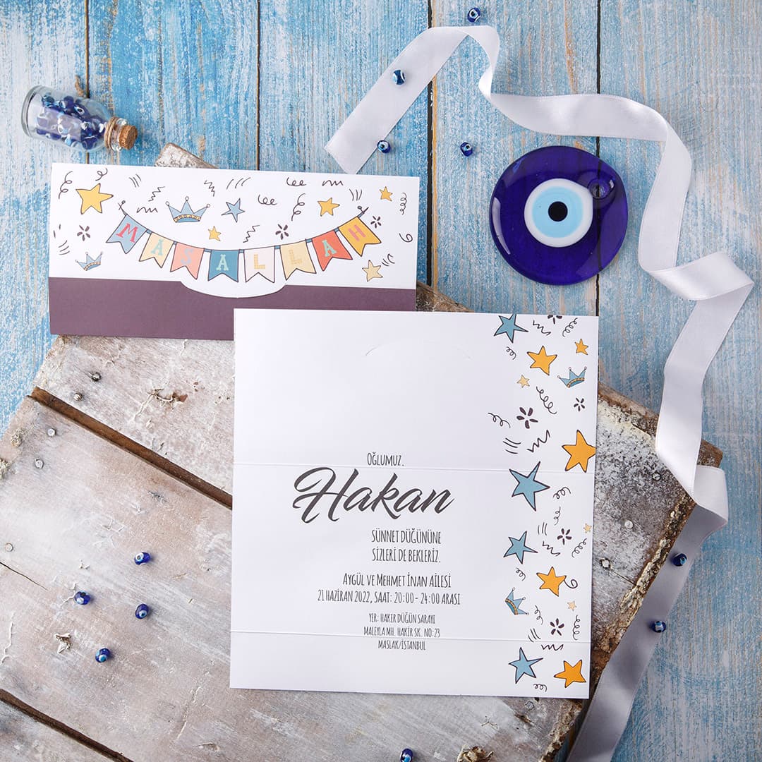 Futbolcu cocuk figürleri sünnet davetiyesi