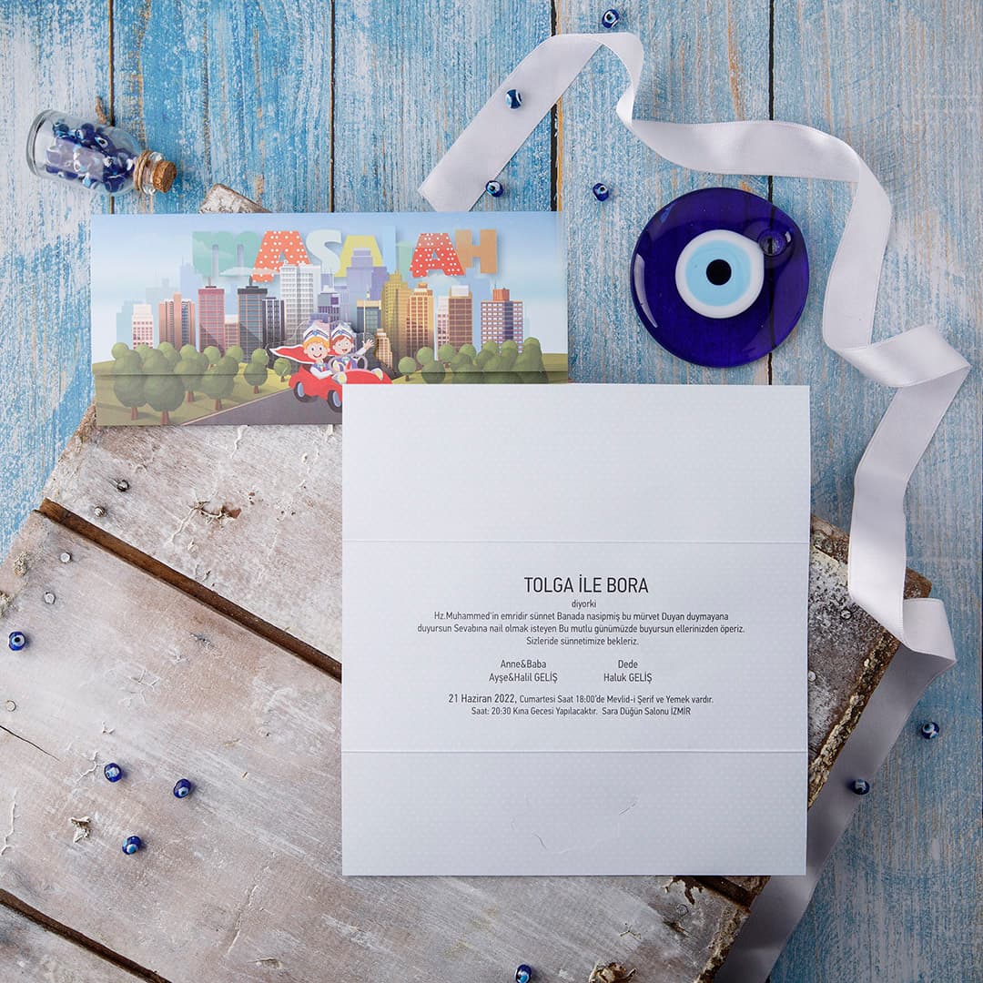 Karikatur neşeli sünnet sünnet davetiyesi