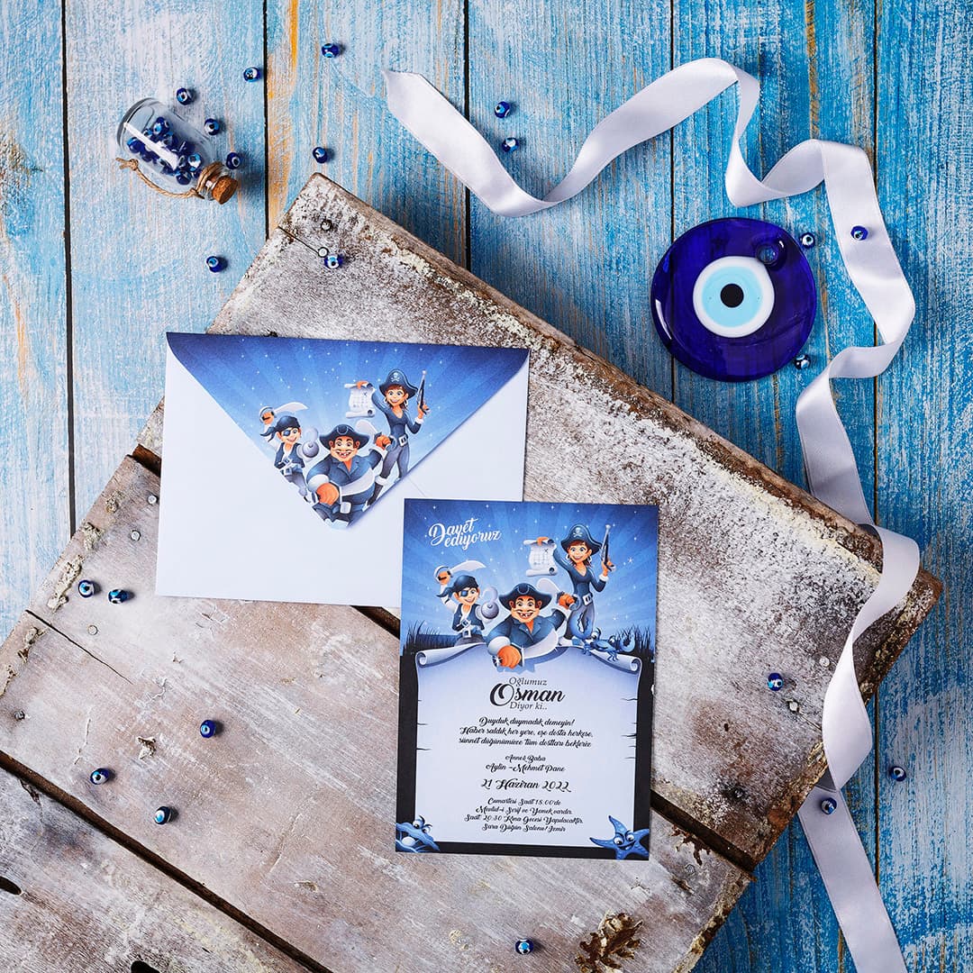 Kral tacı gümüş işleme sünnet davetiyesi