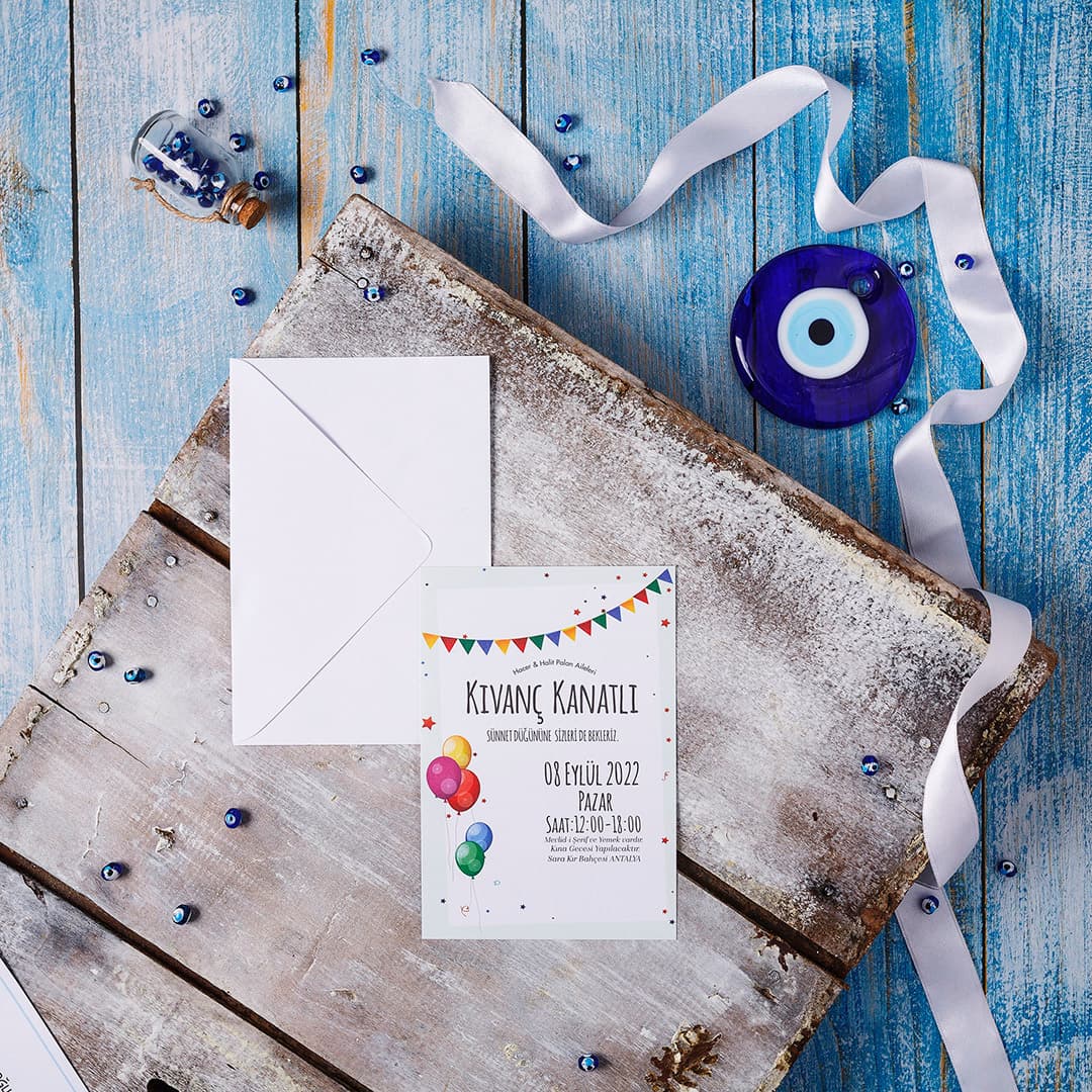 Karikatur eğlenceli parti sünnet davetiyesi