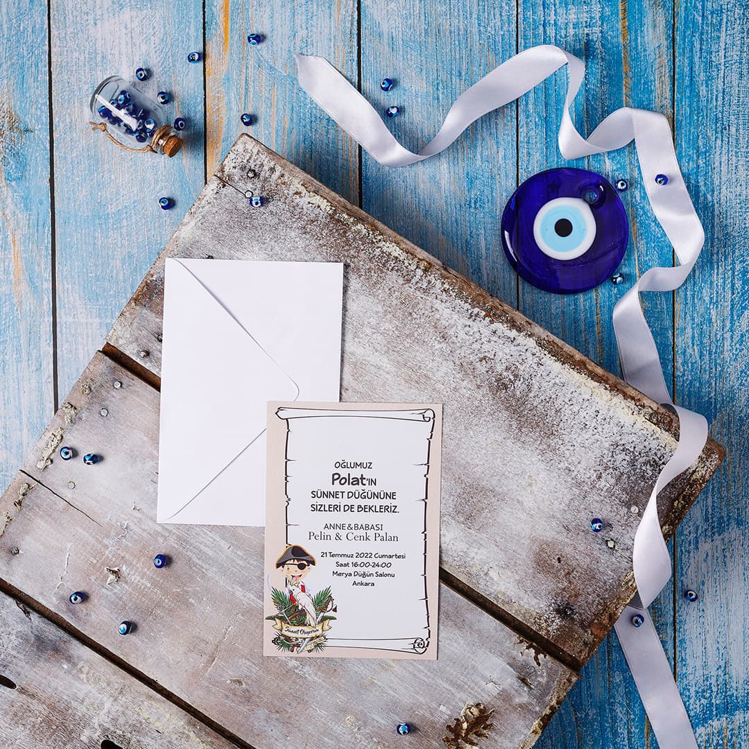 Osmanli tuğralı bordo sünnet davetiyesi