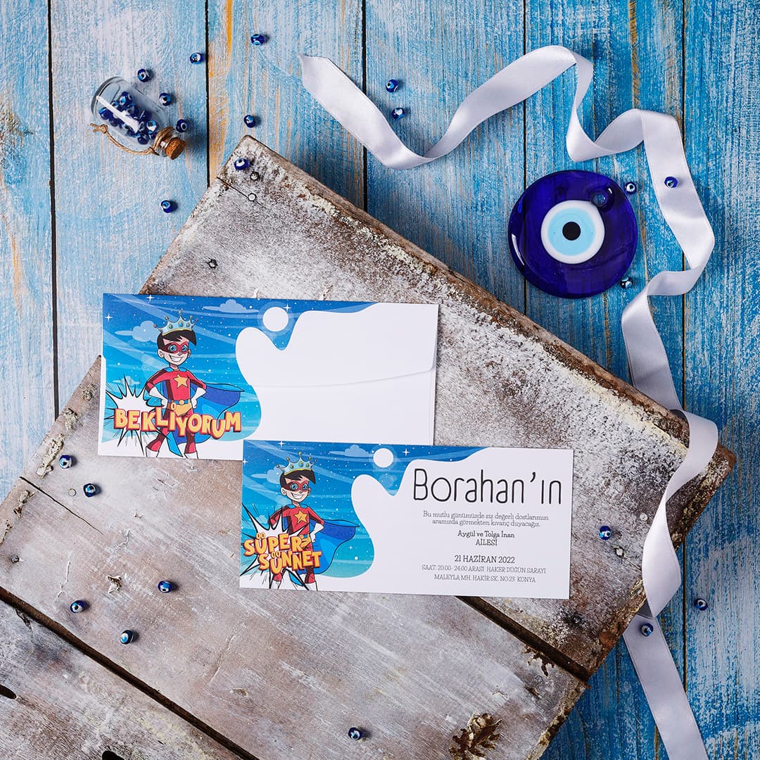 Minimalist gold çizgiler sünnet davetiyesi